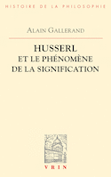 Husserl et le phénomène de la signification